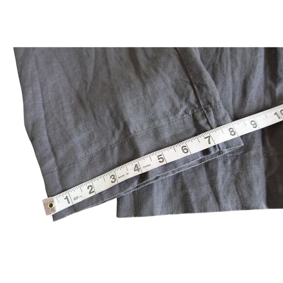 Tahari Vintage 90s Pants Womens 4 Gray Linen Minimal Dark Academia Lagenlook - Picture 7 of 9